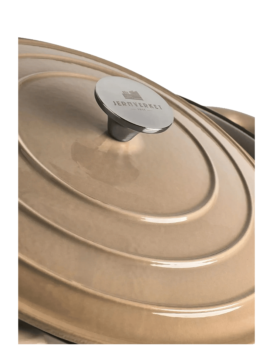 Jernverket - JERNVERKET CAST IRON CASSEROLE 7 L CREAM WHITE - malmist potid - cream white - 4