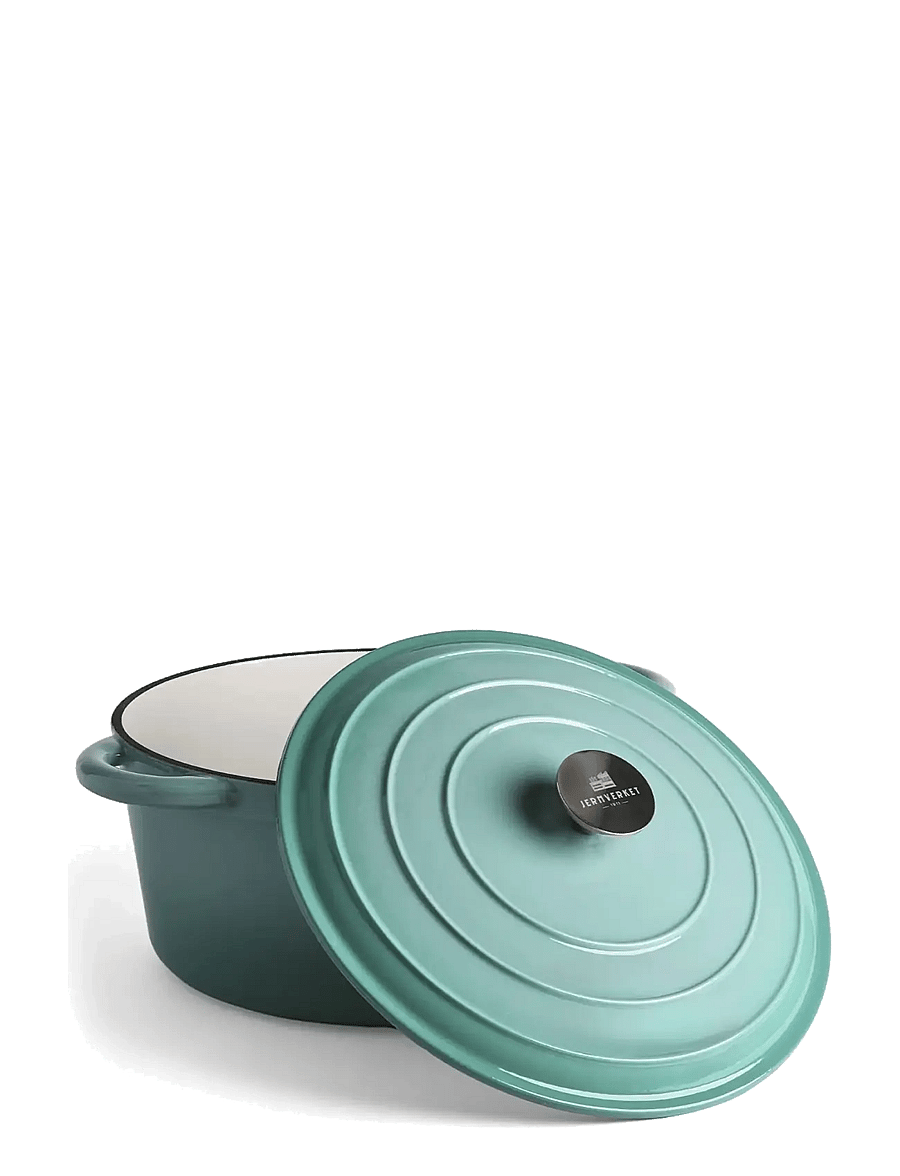 Jernverket - JERNVERKET CAST IRON CASSEROLE 7 L RETRO GREEN - retro green - 1