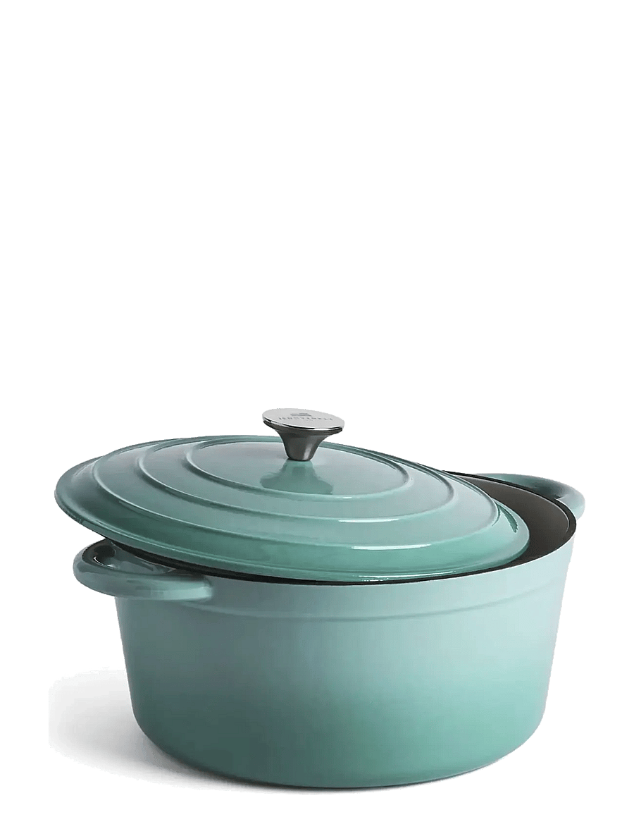 Jernverket - JERNVERKET CAST IRON CASSEROLE 7 L RETRO GREEN - retro green - 2