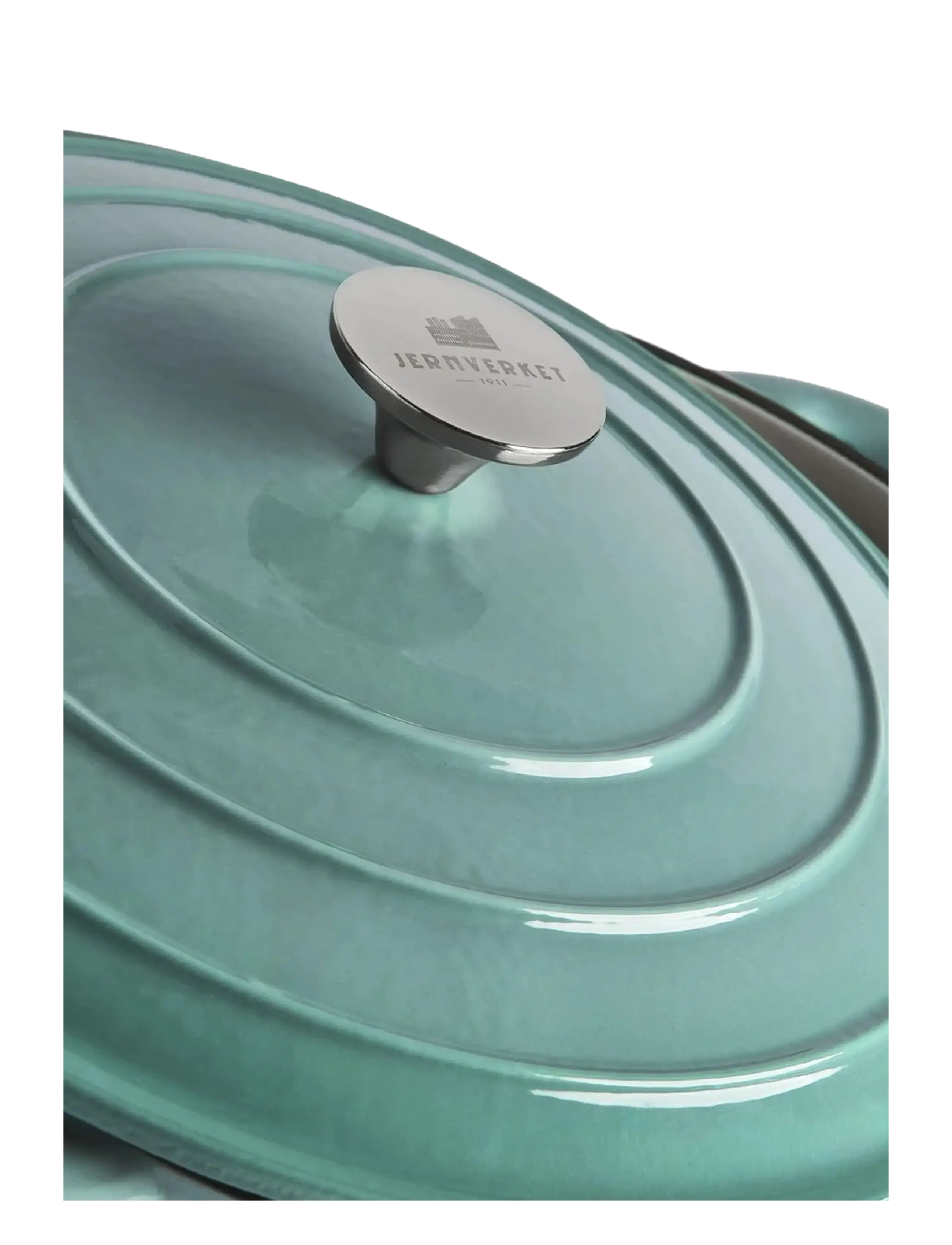 Jernverket - JERNVERKET CAST IRON CASSEROLE 7 L RETRO GREEN - retro green - 4