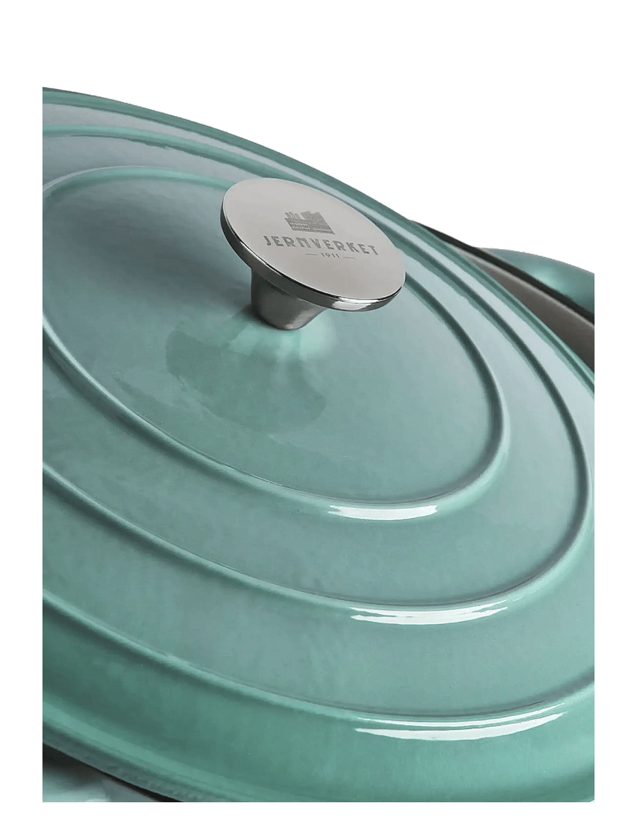 Jernverket - JERNVERKET CAST IRON CASSEROLE 7 L RETRO GREEN - retro green - 4