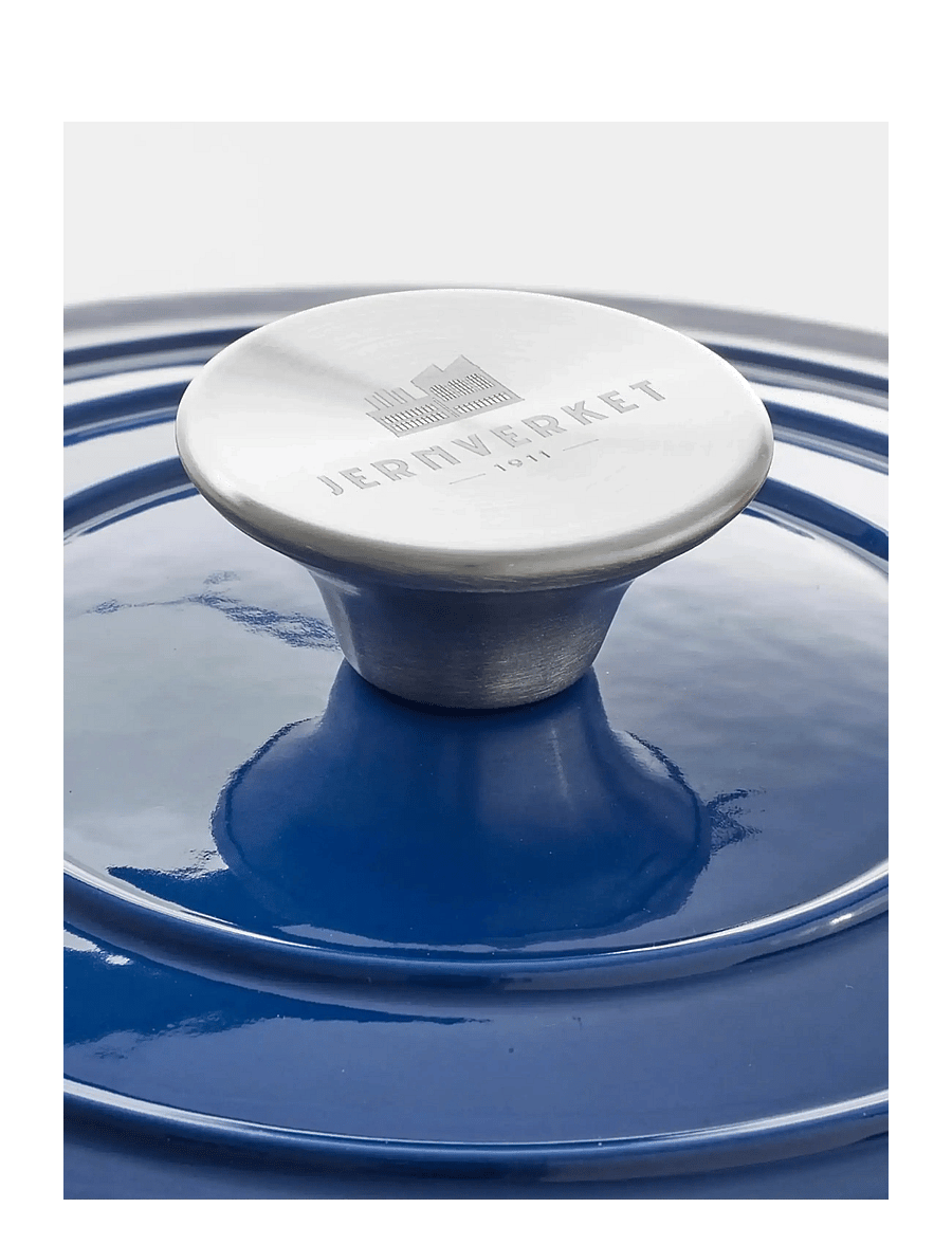 Jernverket - JERNVERKET CAST IRON CASSEROLE BLUE 4.2 L - blue - 2