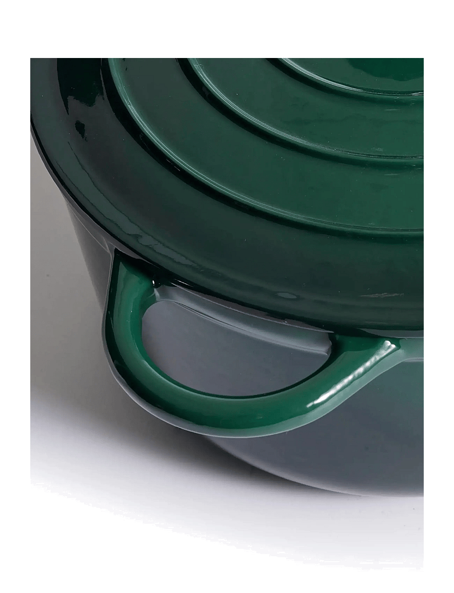 Jernverket - JERNVERKET CAST IRON CASSEROLE 4.2 L GREEN - green - 2