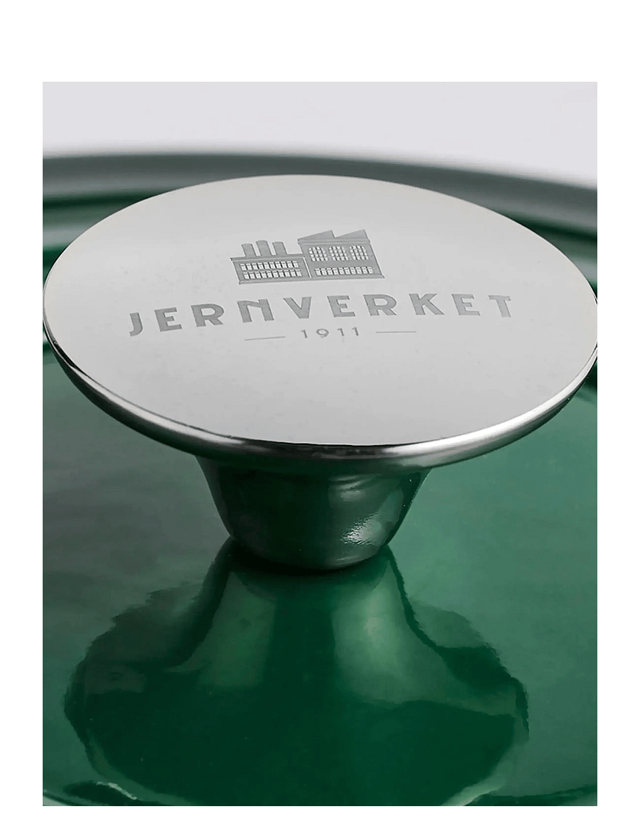 Jernverket - JERNVERKET CAST IRON CASSEROLE 4.2 L GREEN - green - 3