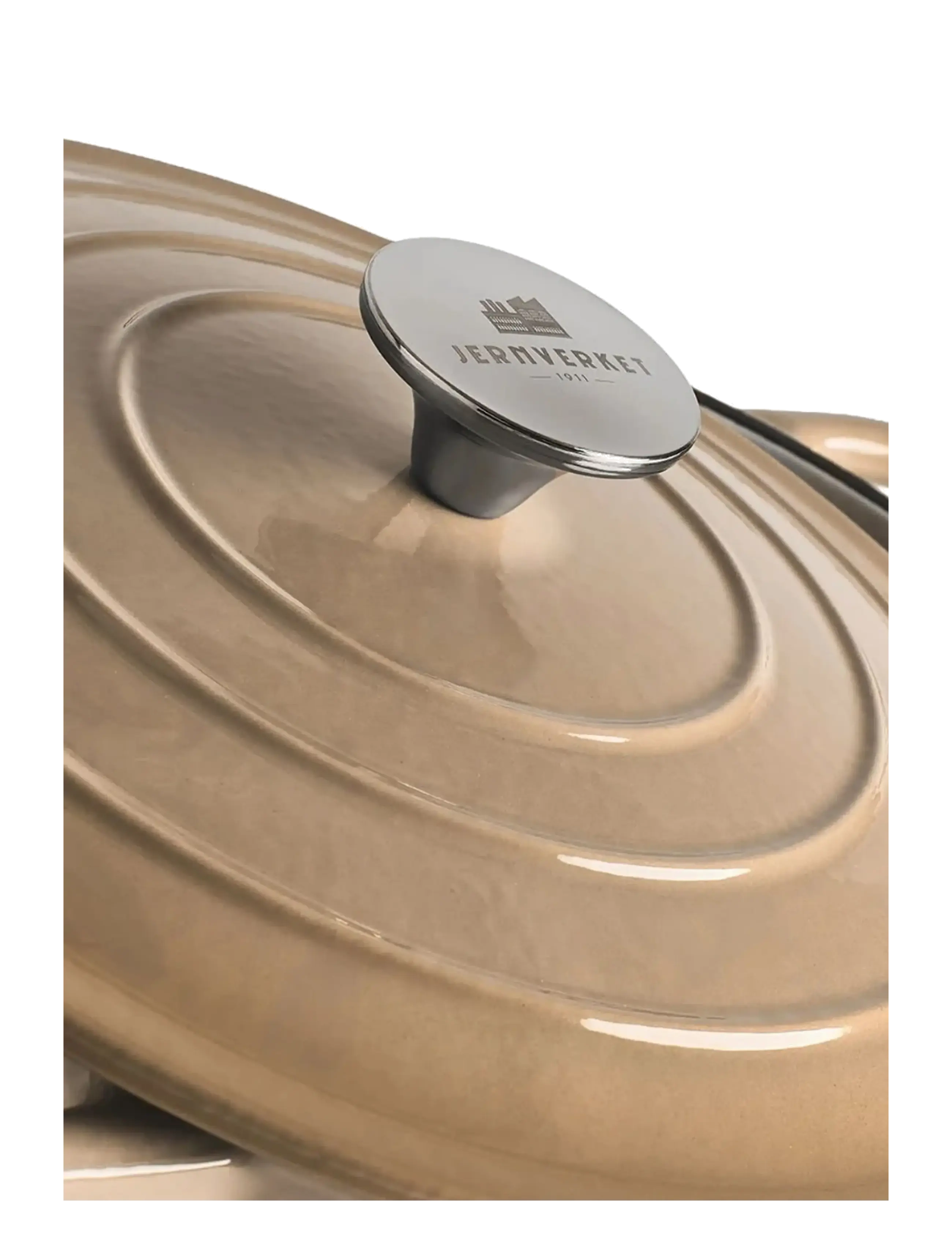 Jernverket - JERNVERKET CAST IRON CASSEROLE 4.2 L CREAM WHITE - cream white - 4