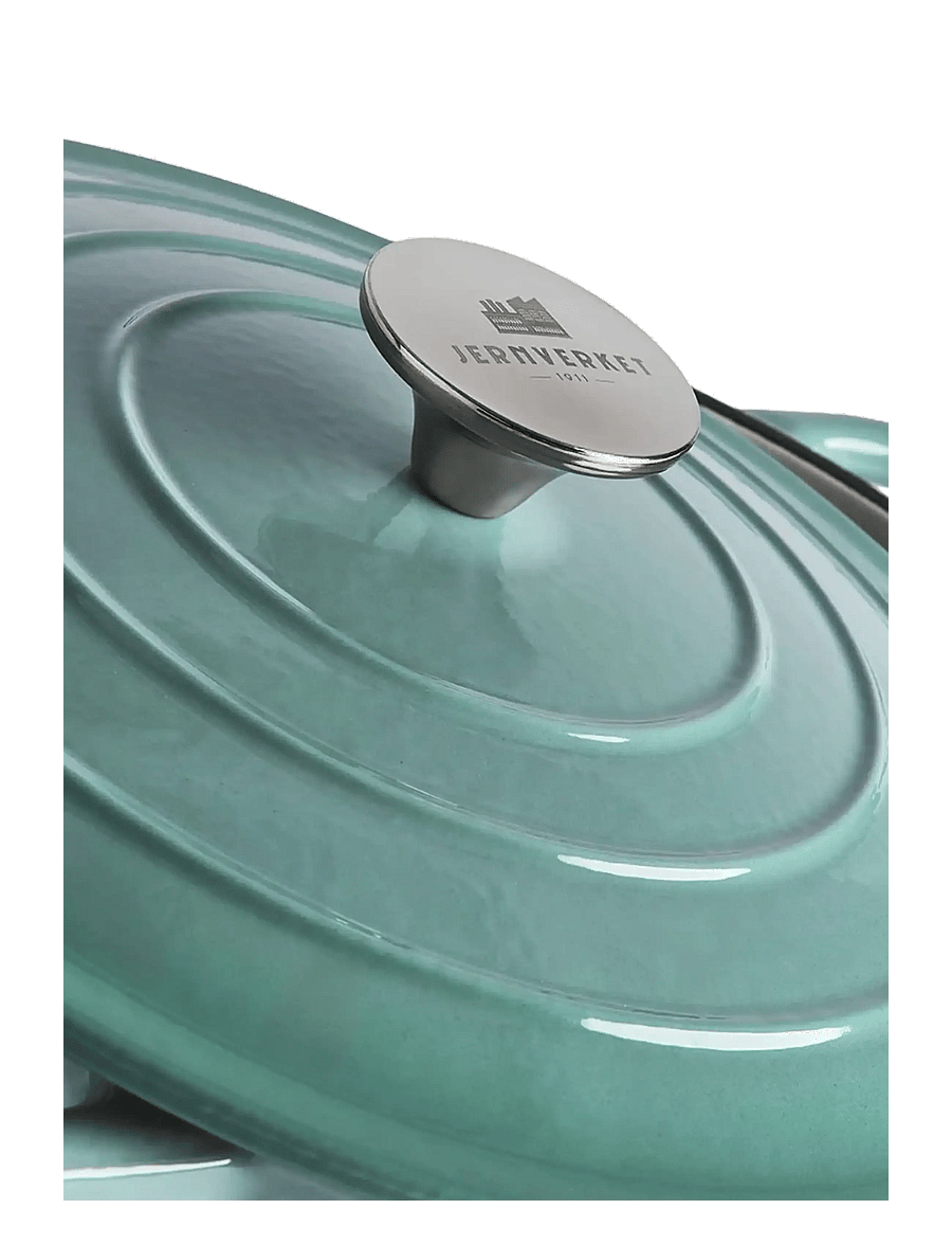 Jernverket - JERNVERKET CAST IRON CASSEROLE 4.2 L RETRO GREEN - retro green - 4