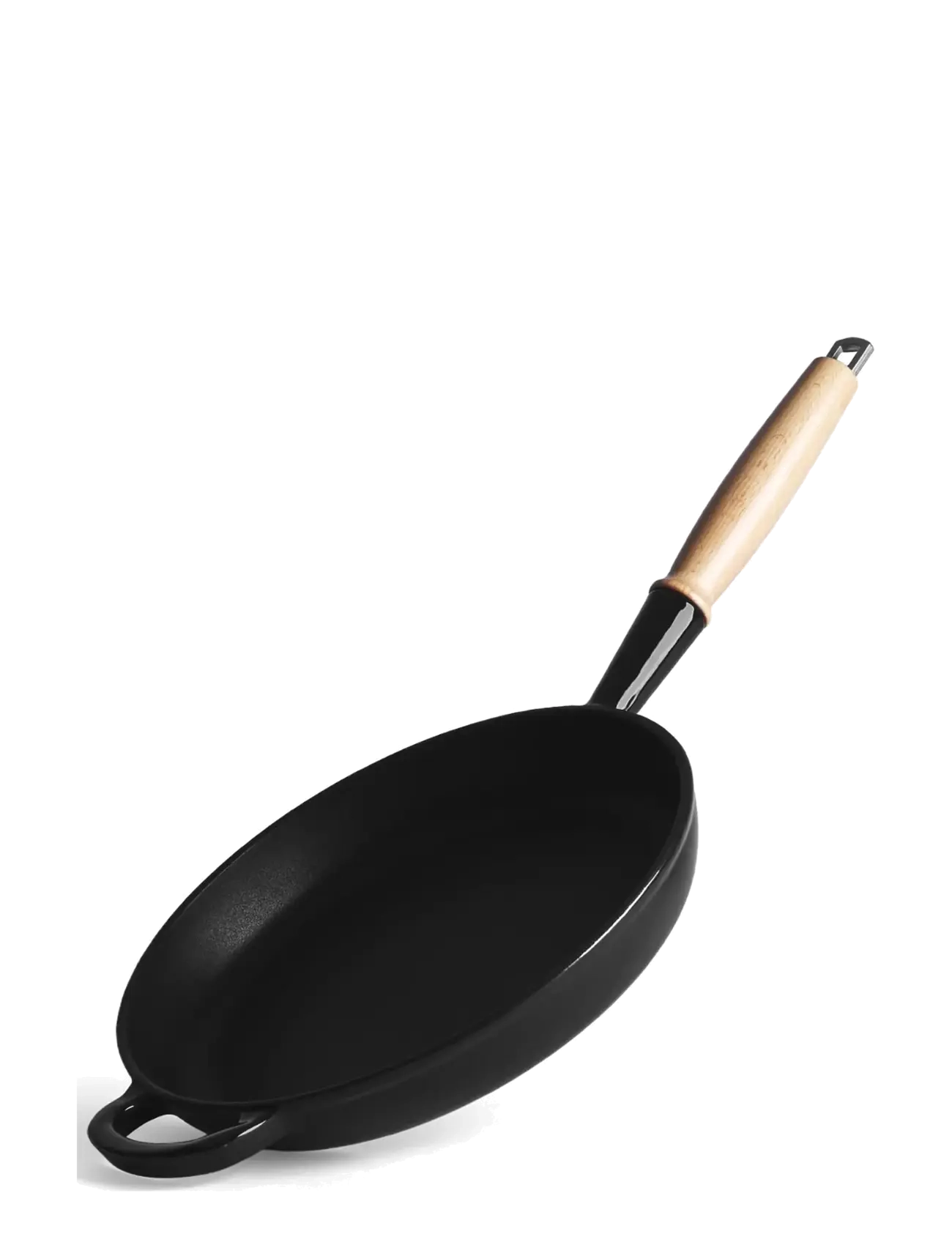Jernverket JERNVERKET FRYING PAN 28 CM WITH WOOD HANDLE BLACK - Jernverket - BLACK / black