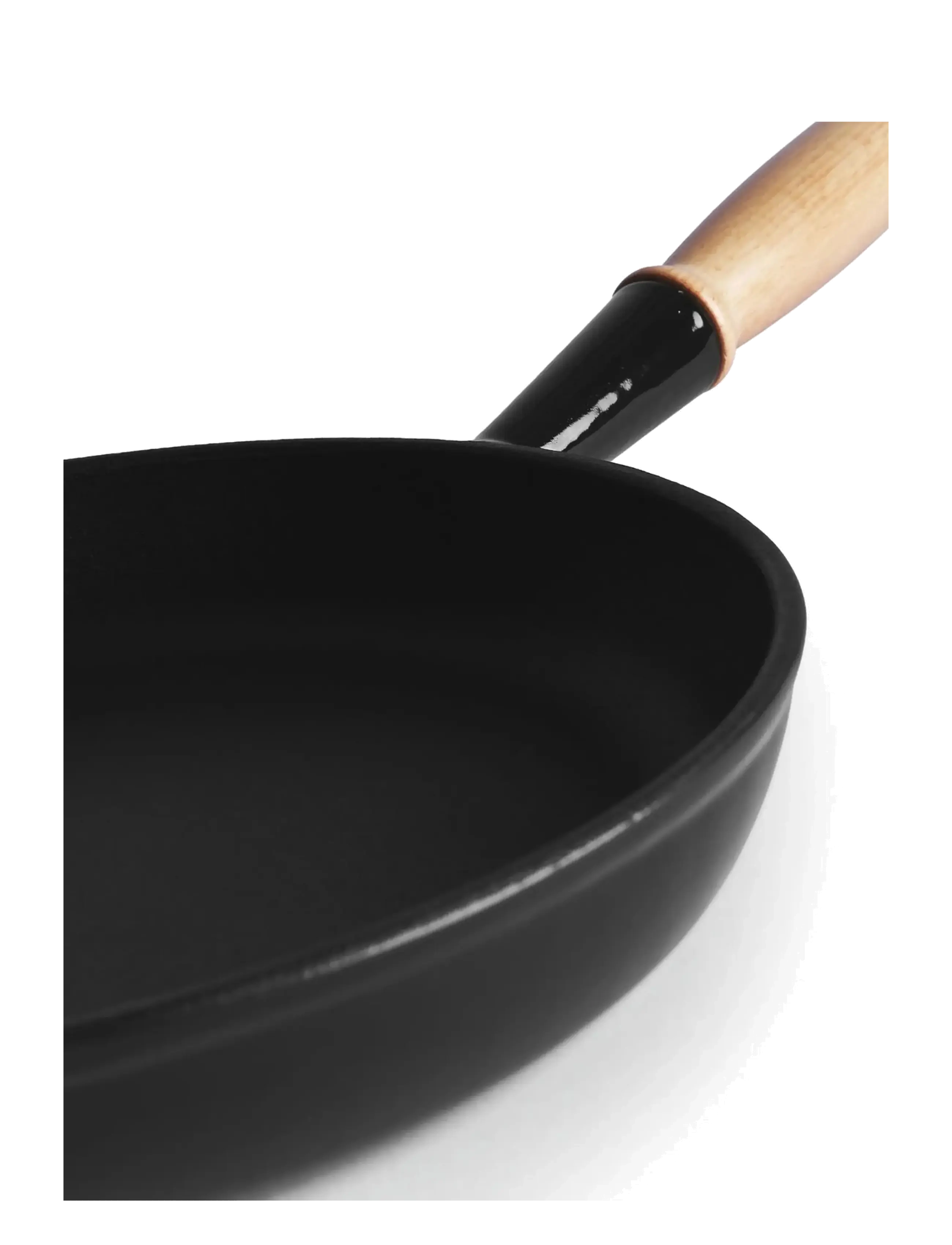 Jernverket - JERNVERKET FRYING PAN 28 CM WITH WOOD HANDLE BLACK - black - 2