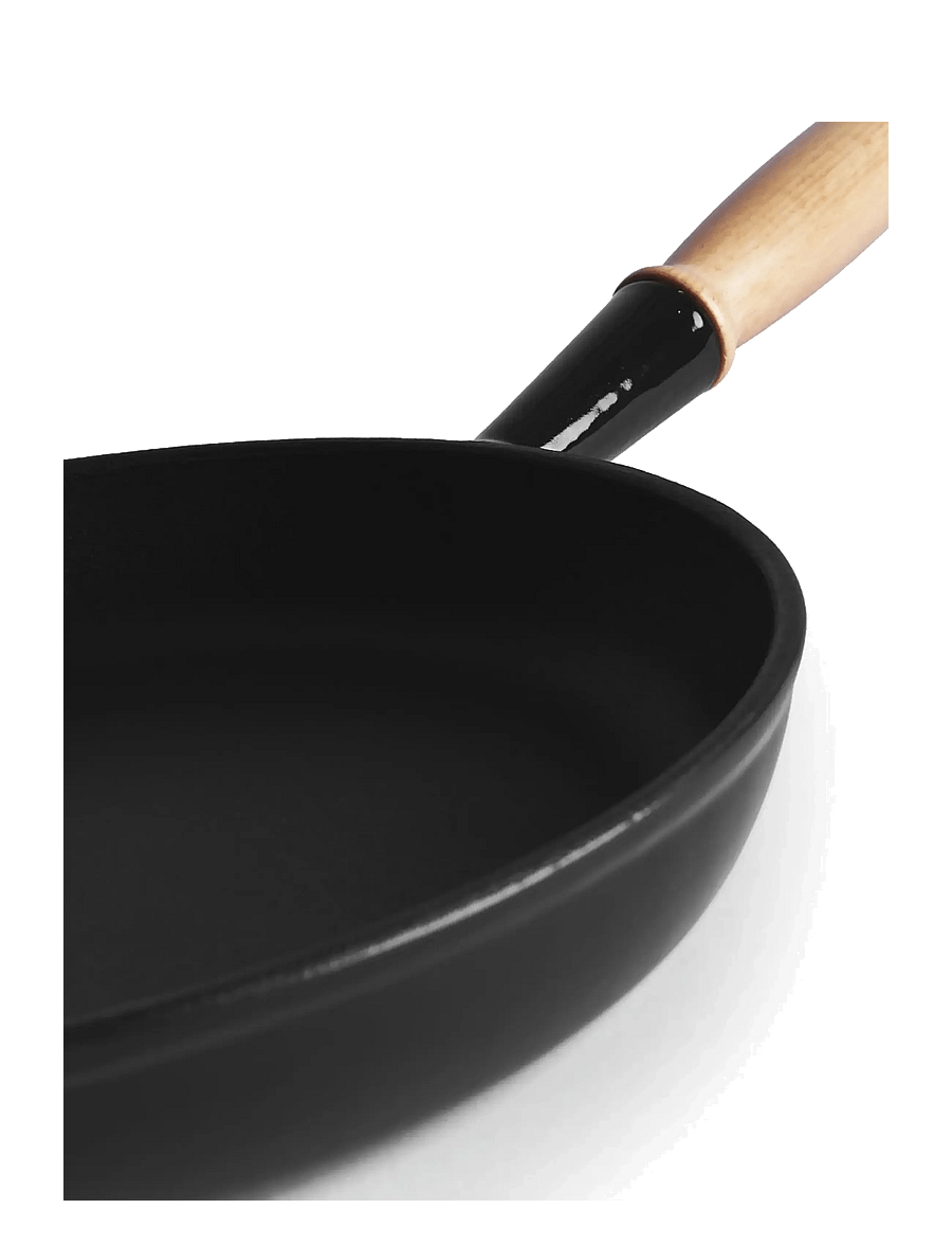 Jernverket - JERNVERKET FRYING PAN 28 CM WITH WOOD HANDLE BLACK - black - 2