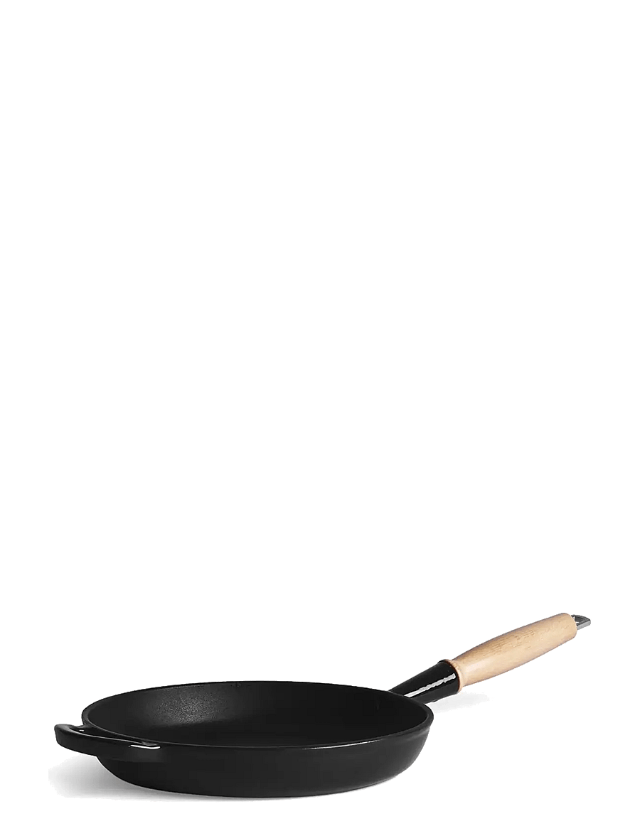 Jernverket - JERNVERKET FRYING PAN 28 CM WITH WOOD HANDLE BLACK - black - 3