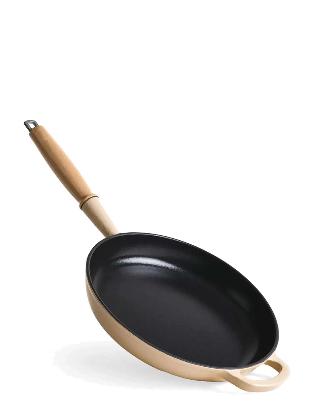 Jernverket Jernverket Frying Pan 28 Cm With Wood Handle Cream White - Cream - 28 CM