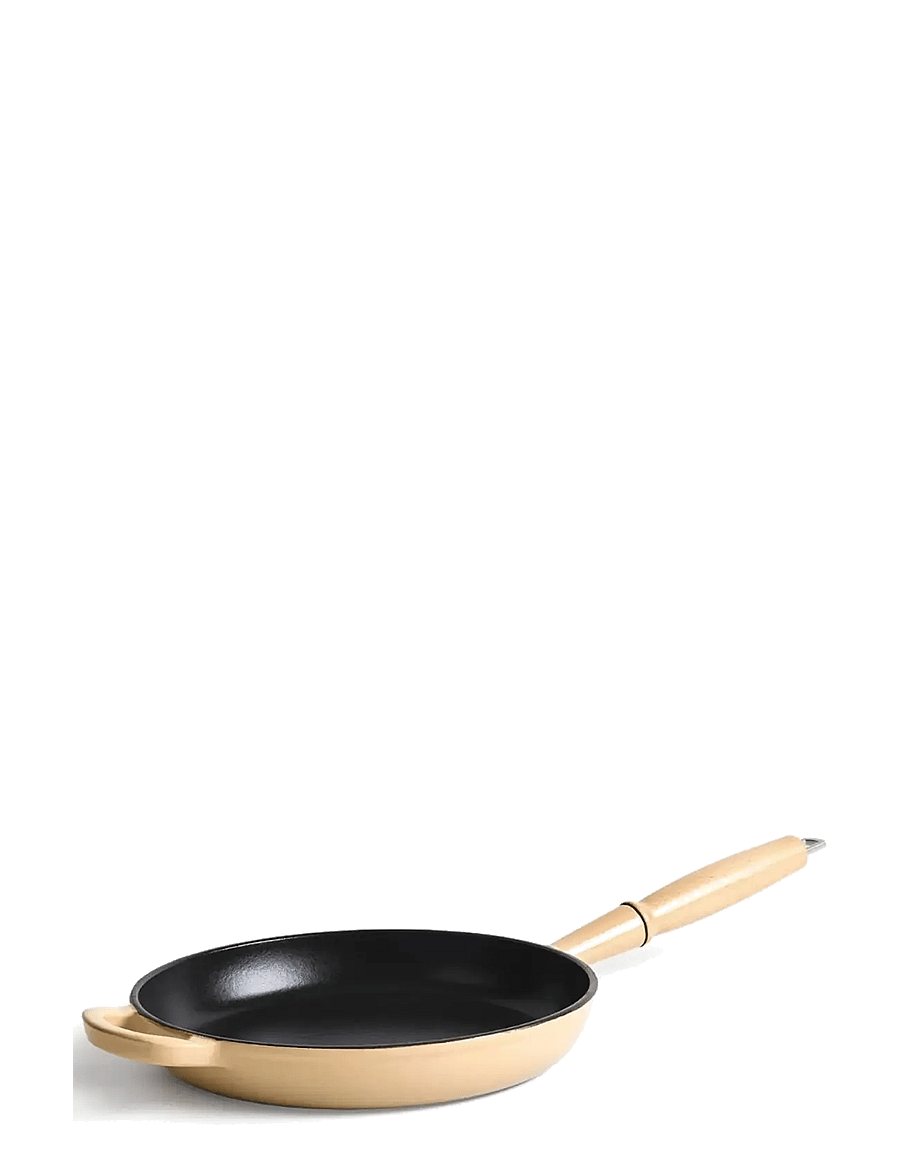 Jernverket - JERNVERKET FRYING PAN 28 CM WITH WOOD HANDLE CREAM WHITE - cream white - 1