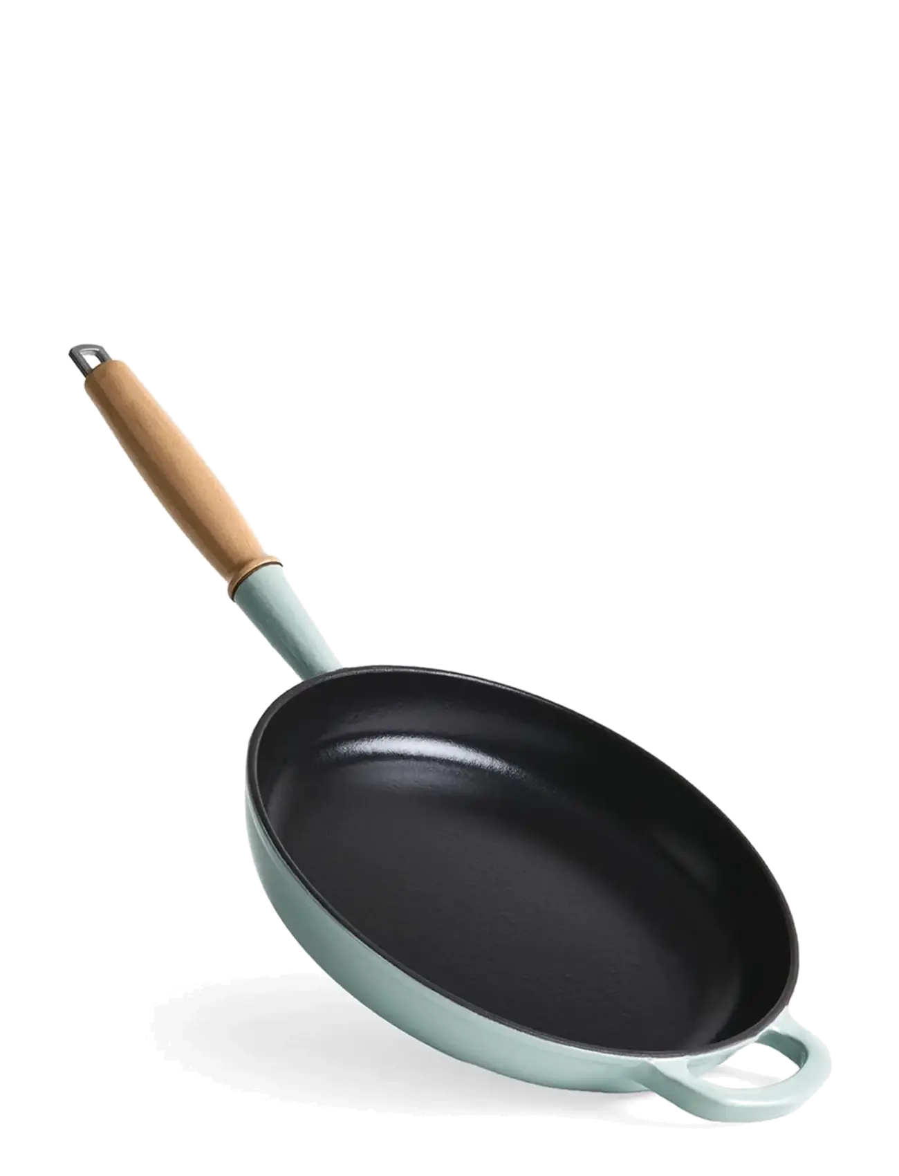 Jernverket JERNVERKET FRYING PAN 28 CM WITH WOOD HANDLE GREEN - Jernverket - GREEN / green