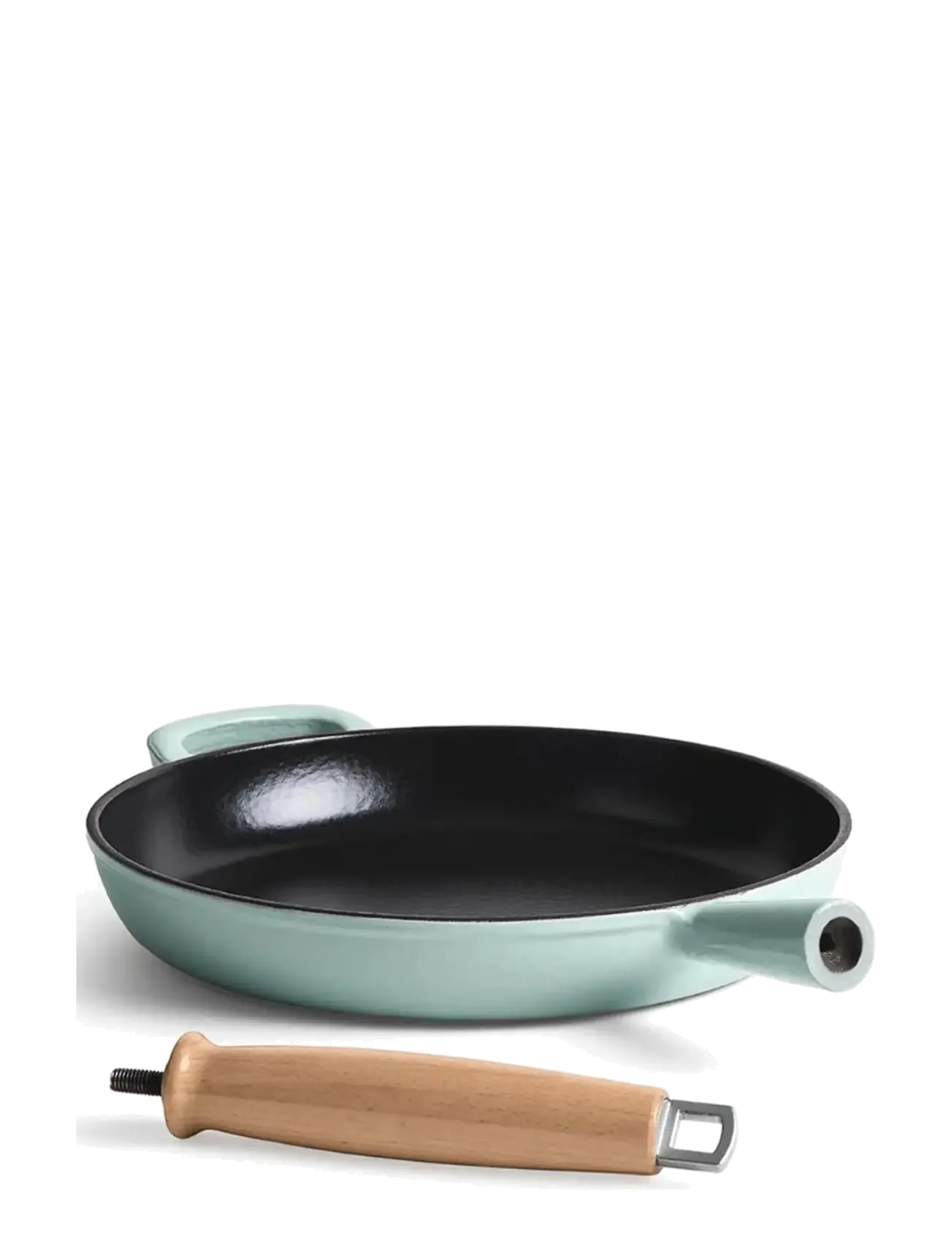 Jernverket - JERNVERKET FRYING PAN 28 CM WITH WOOD HANDLE GREEN - green - 2