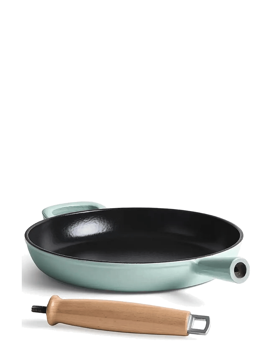 Jernverket - JERNVERKET FRYING PAN 28 CM WITH WOOD HANDLE GREEN - green - 2