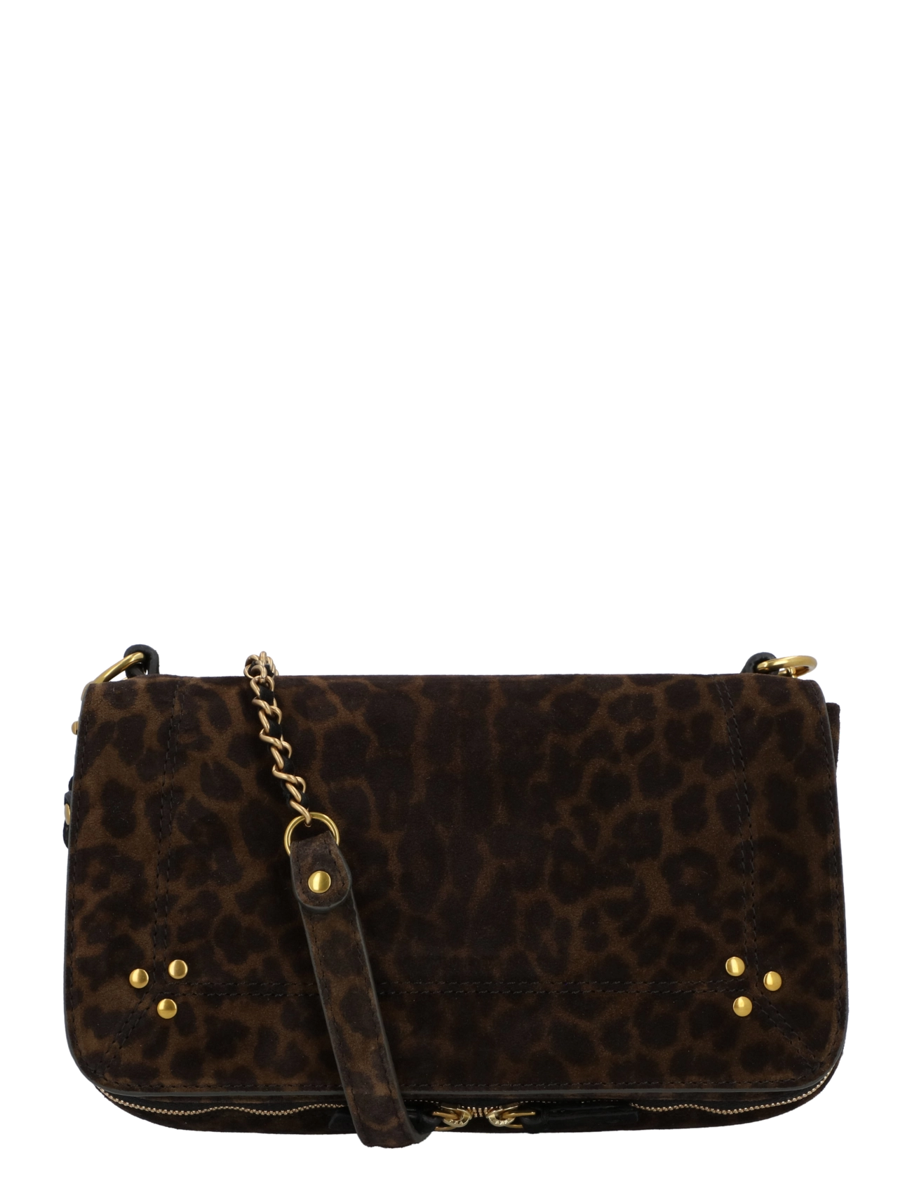 JEROME DREYFUSS Bobi Shoulder Bag - Axelremsväskor - LEOPARD KAKI / brown