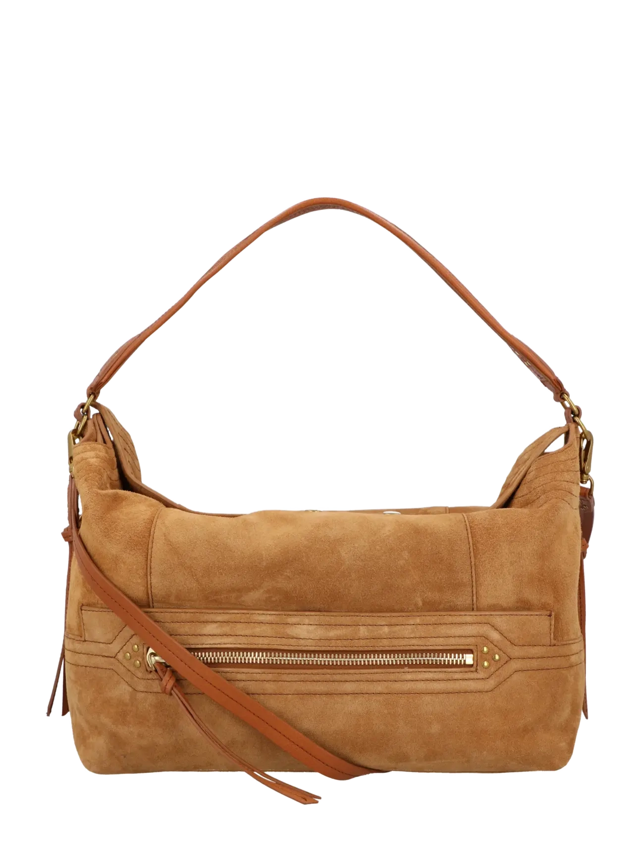 JEROME DREYFUSS Lucky Hobo Large Shoulder Bag - Axelremsväskor - BROWN / brown