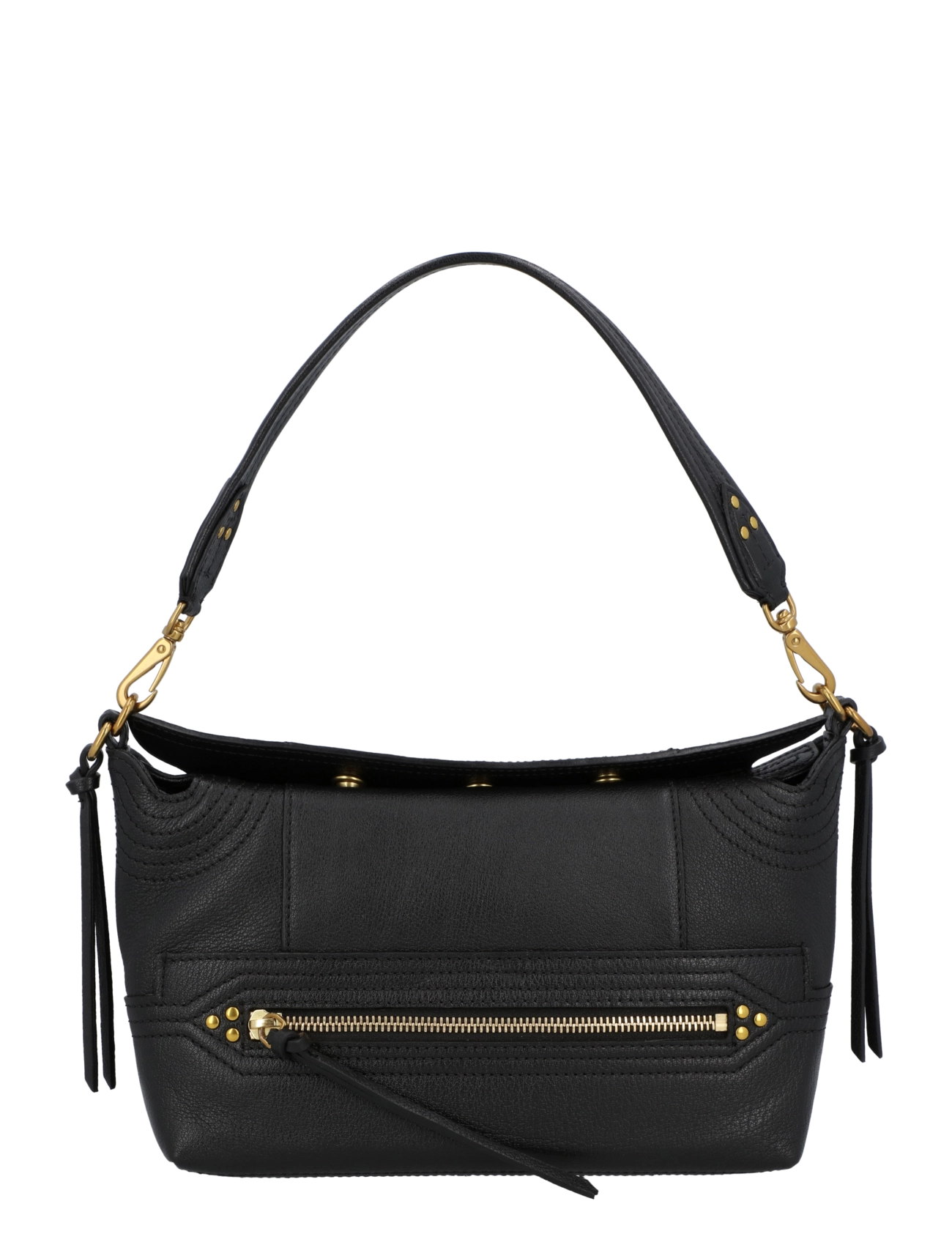 JEROME DREYFUSS Lucky Hobo Shoulder Bag - Axelremsväskor - BLACK/GOLD / black