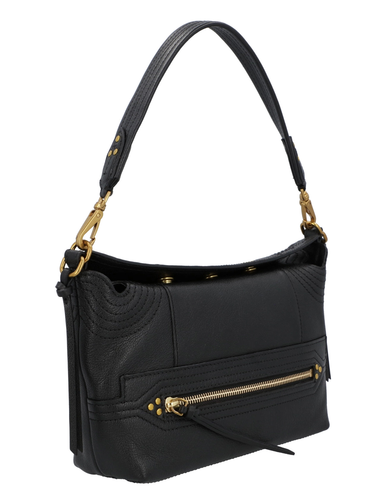 JEROME DREYFUSS - Lucky Hobo Shoulder Bag - black/gold - 2