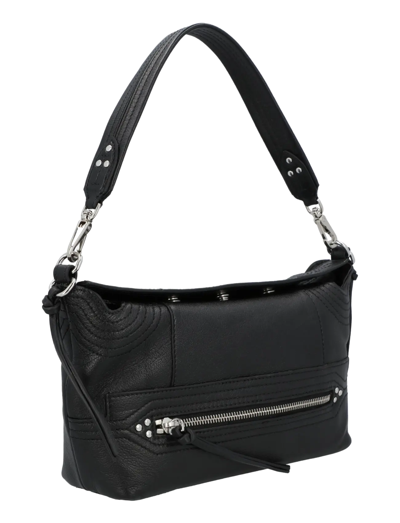 JEROME DREYFUSS - Lucky Hobo Shoulder Bag - black/silver - 2