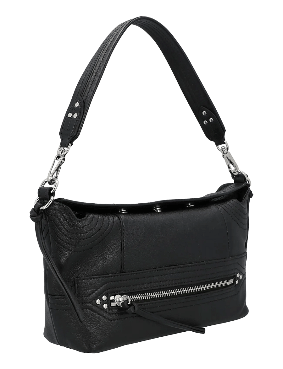 JEROME DREYFUSS - Lucky Hobo Shoulder Bag - black/silver - 2