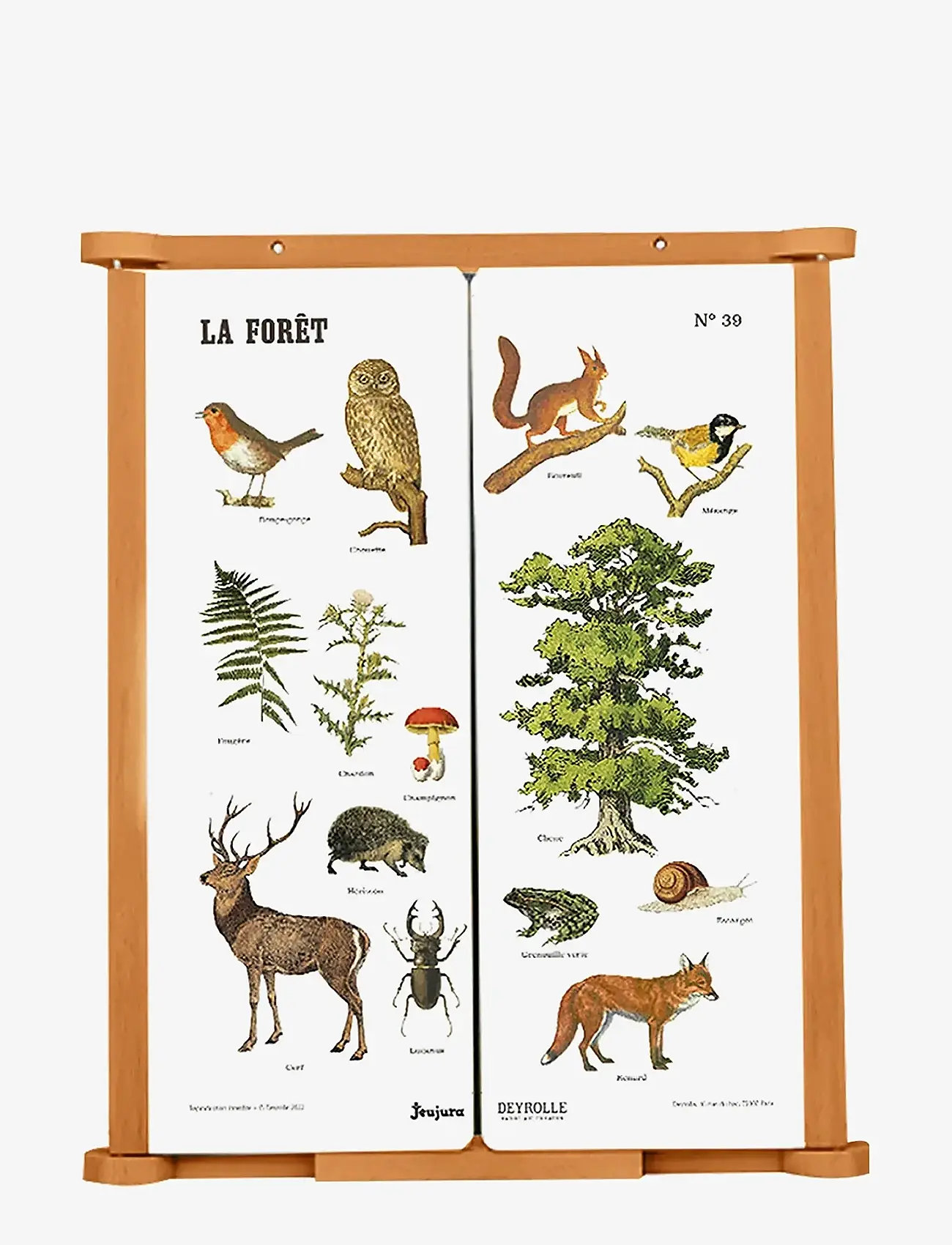 JeuJura - Blackboard - Wall Triptych 82 cm - Forest Deyrolle - zeichenbretter - brown - 1