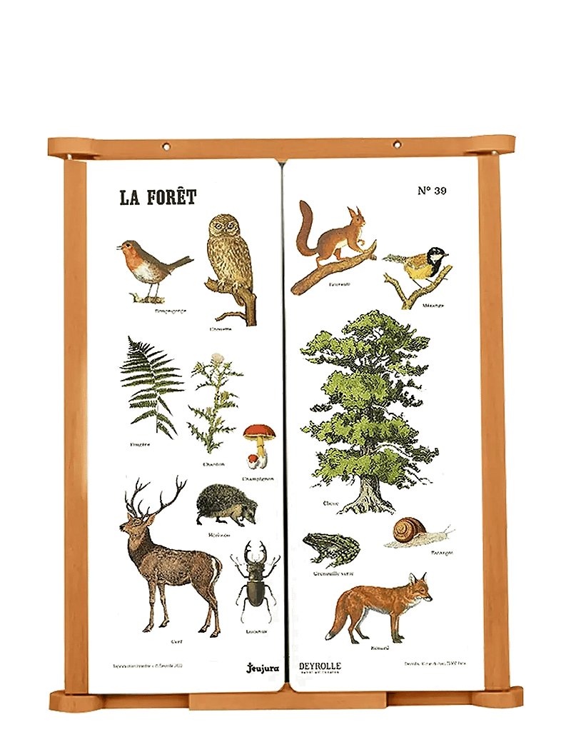 JeuJura - Blackboard - Wall Triptych 82 cm - Forest Deyrolle - zeichenbretter - brown - 1