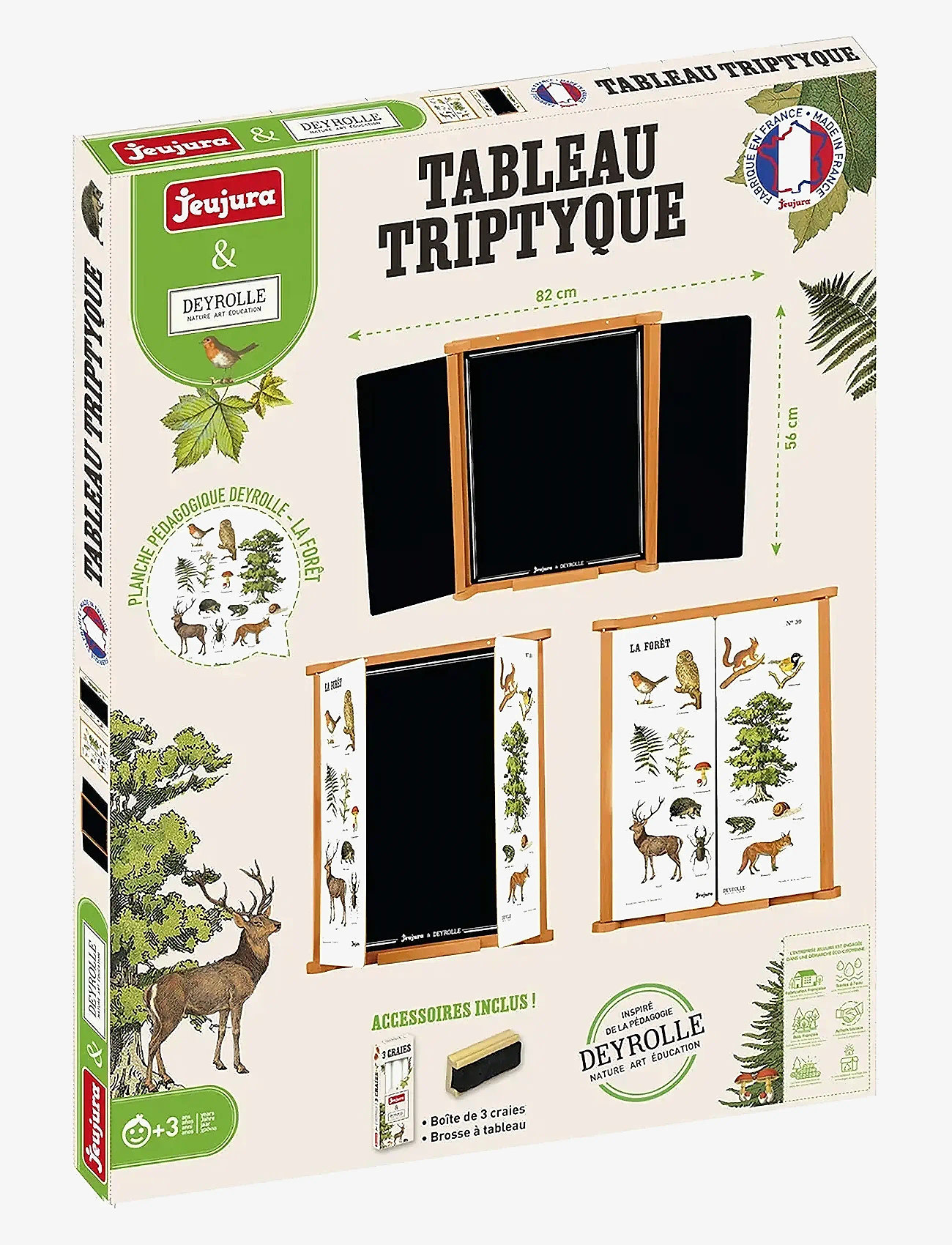 JeuJura - Blackboard - Wall Triptych 82 cm - Forest Deyrolle - zeichenbretter - brown - 3