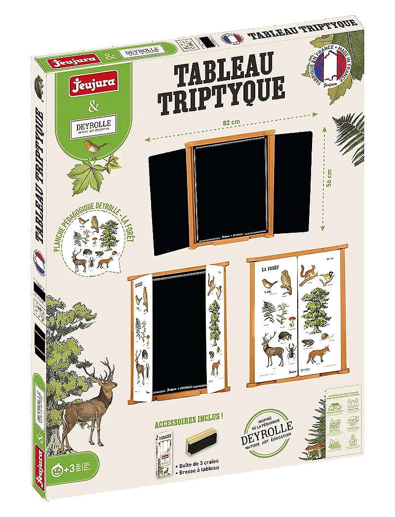 JeuJura - Blackboard - Wall Triptych 82 cm - Forest Deyrolle - zeichenbretter - brown - 3