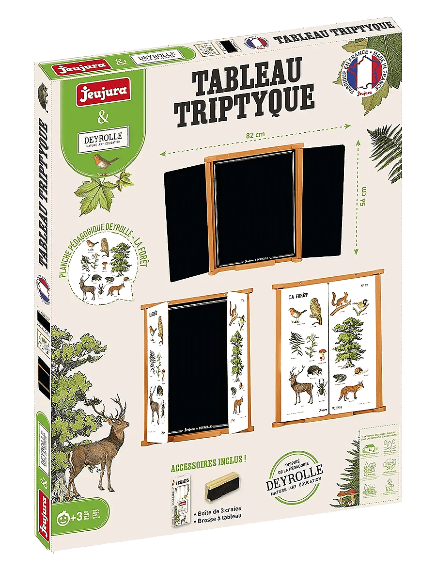 JeuJura - Blackboard - Wall Triptych 82 cm - Forest Deyrolle - zeichenbretter - brown - 3