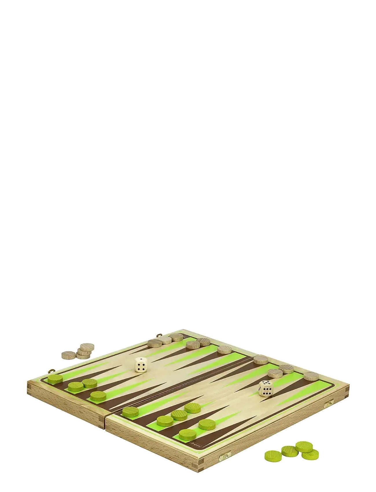 JeuJura Game Backgammon, One Size, Games, Khakigrün - Board Kinder