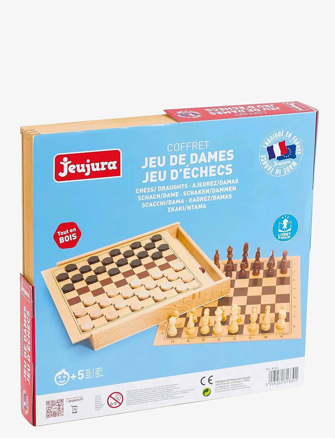 JeuJura - Game - Chess & Checkers - borðspil - brown - 2