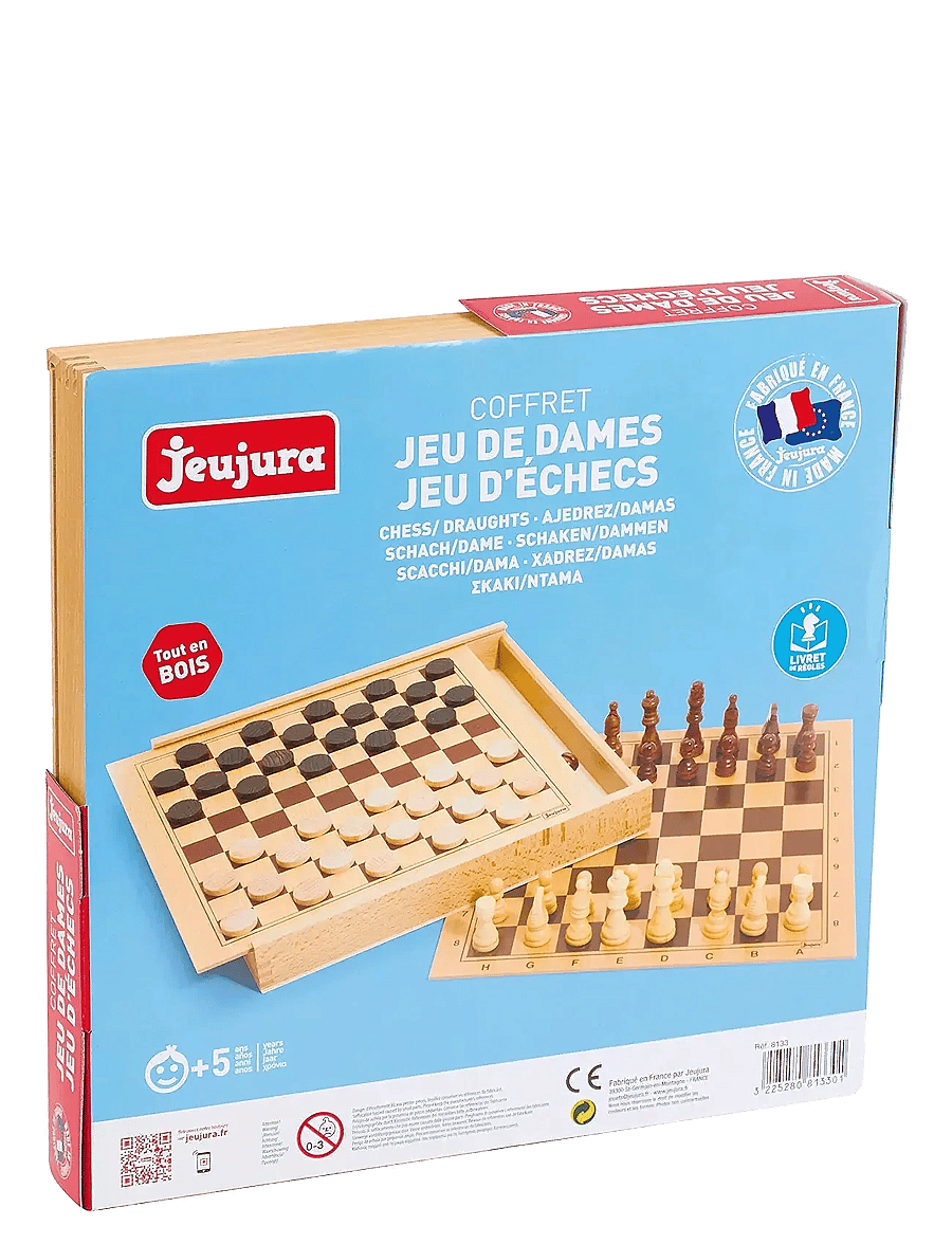 JeuJura - Game - Chess & Checkers - brettspiele - brown - 2