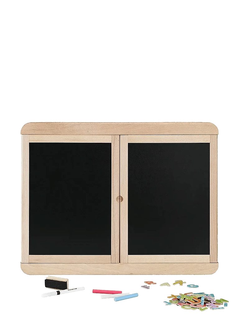 JeuJura - Blackboard - Magnetic Wall Triptych 113 cm - zeichenbretter - brown - 1
