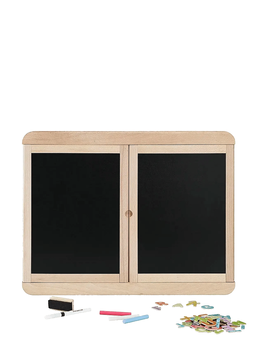 JeuJura - Blackboard - Magnetic Wall Triptych 113 cm - zeichenbretter - brown - 1