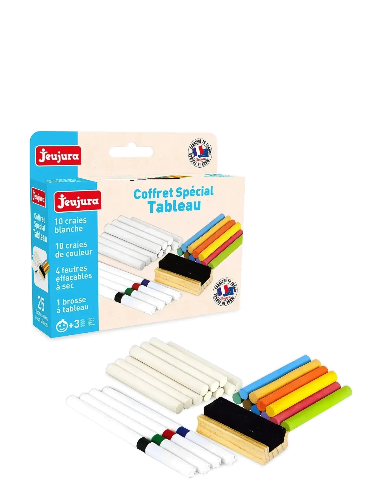 JeuJura Blackboard Accessories Set, One Size, Drawing, Mehrfarbig/gemustert - Coloured Pencils, Kinder