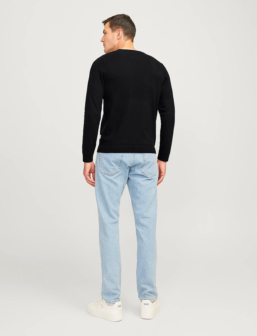 JJ REBEL - JREBCALLUM KNIT CREW NECK NOOS - black - 3