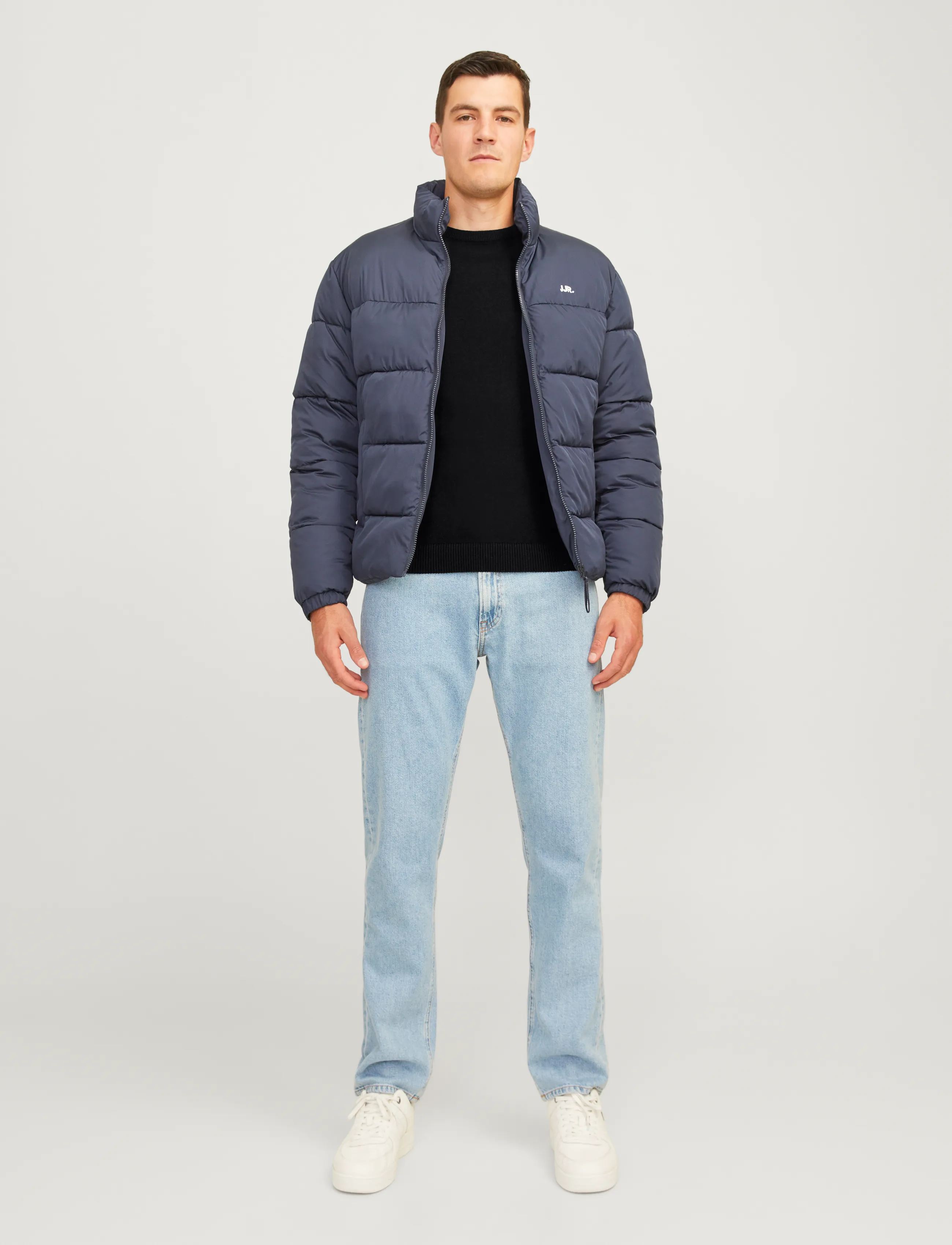 JJ REBEL - JREBCALLUM KNIT CREW NECK NOOS - laveste priser - black - 4