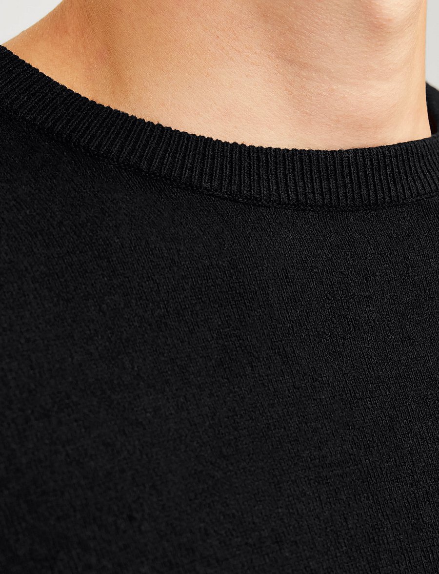 JJ REBEL - JREBCALLUM KNIT CREW NECK NOOS - black - 5