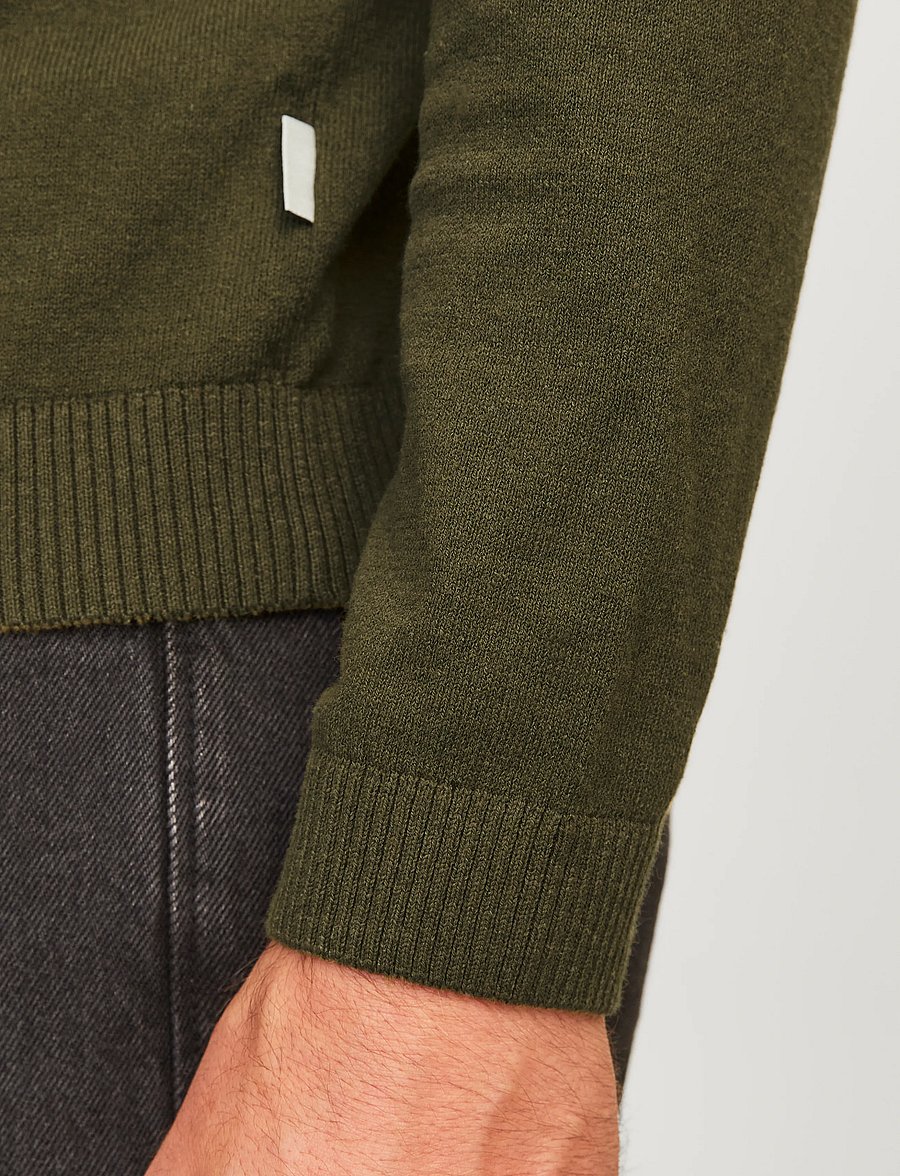 JJ REBEL - JREBCALLUM KNIT CREW NECK NOOS - Ümara kaelusega - forest night - 5