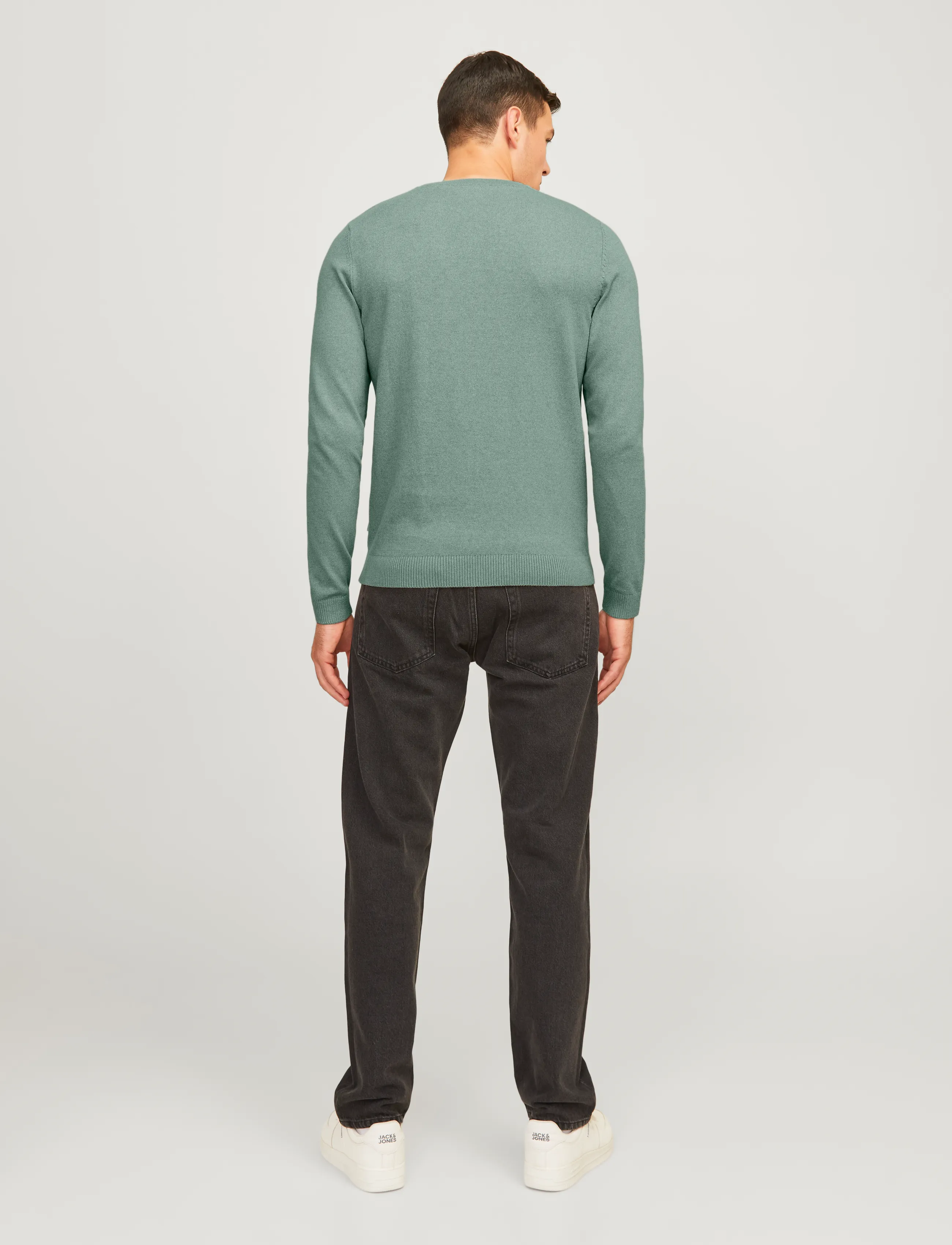 JJ REBEL - JREBCALLUM KNIT CREW NECK NOOS - laveste priser - iceberg green - 3