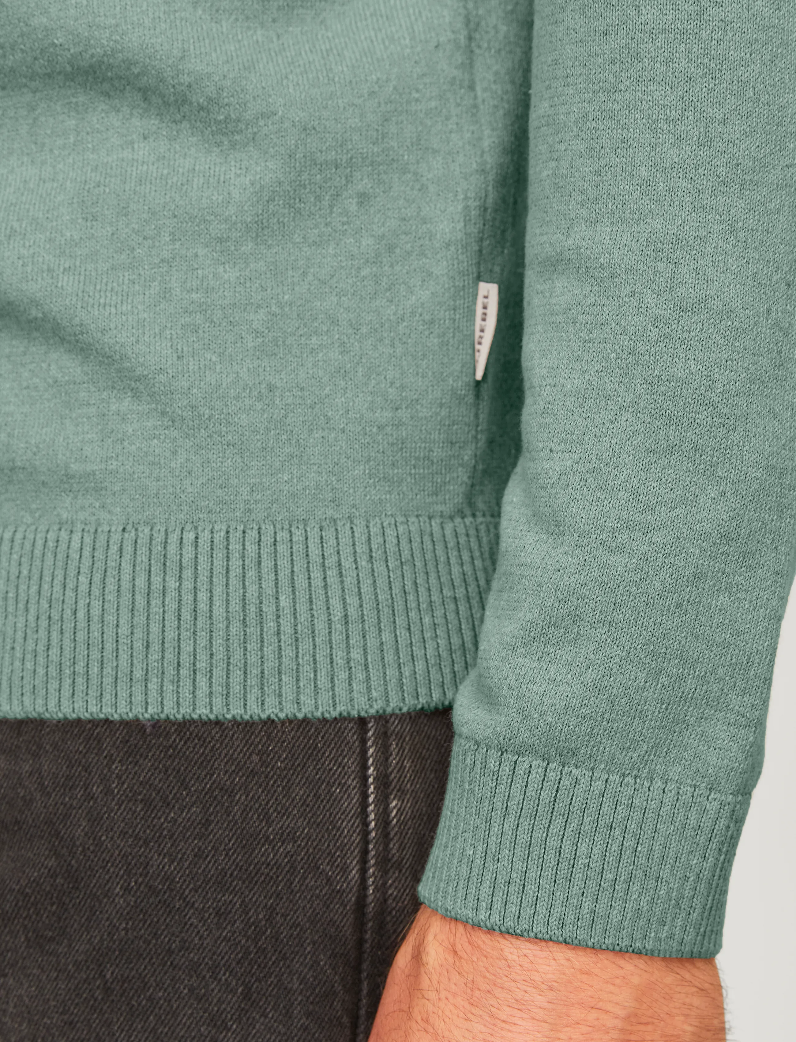 JJ REBEL JREBCALLUM KNIT CREW NECK NOOS - Tänavastiil - ICEBERG GREEN / green
