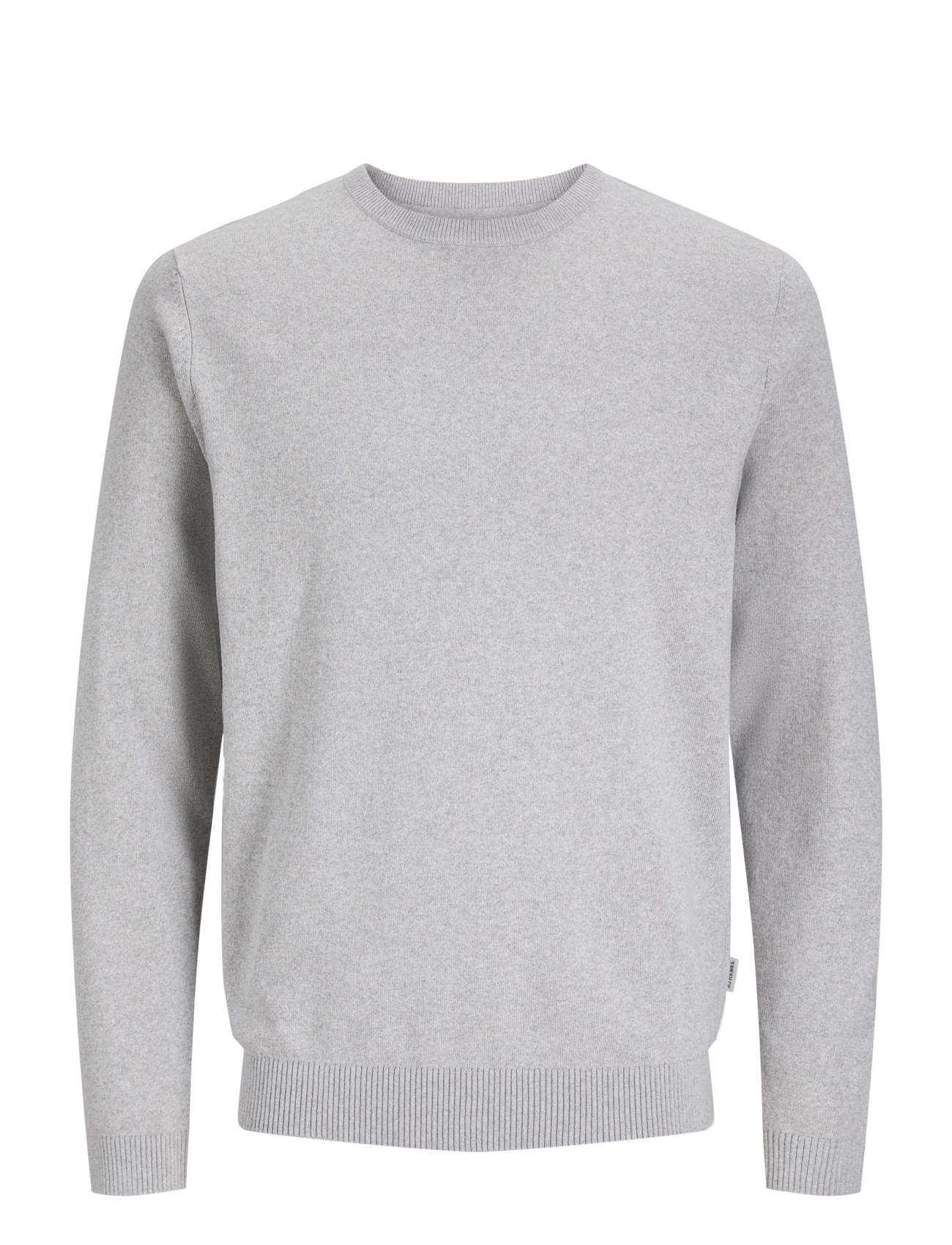 JJ REBEL JREBCALLUM KNIT CREW NECK NOOS - JJ REBEL - LIGHT GREY MELANGE / grey