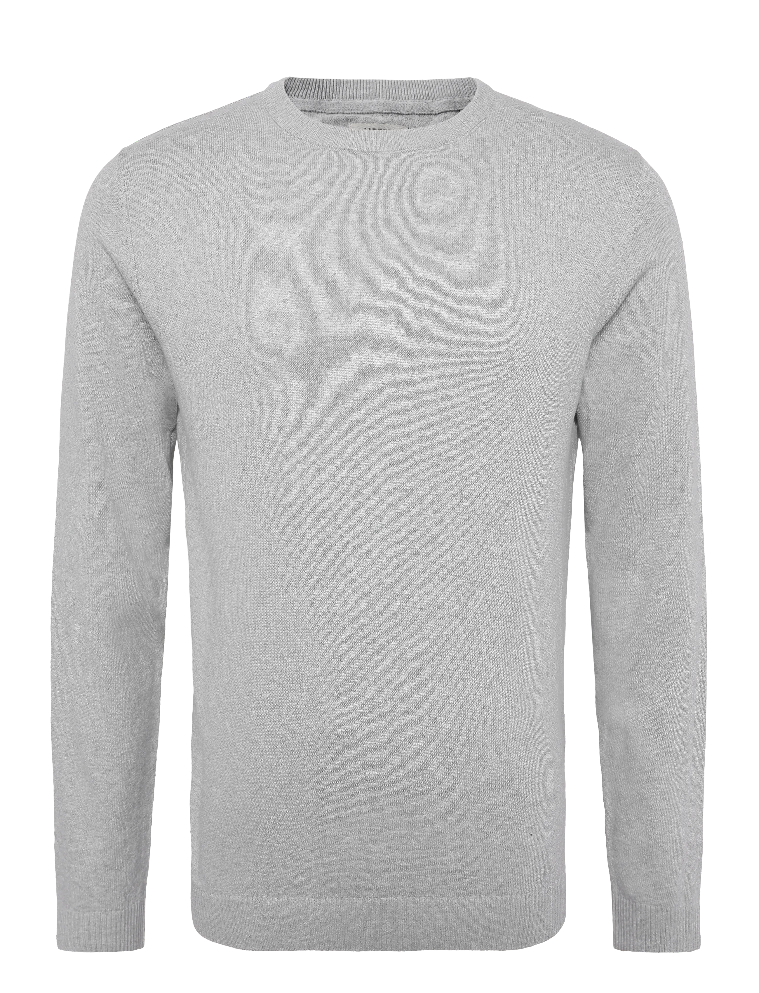 JJ REBEL JREBCALLUM KNIT CREW NECK NOOS - Stickat - LIGHT GREY MELANGE / grey