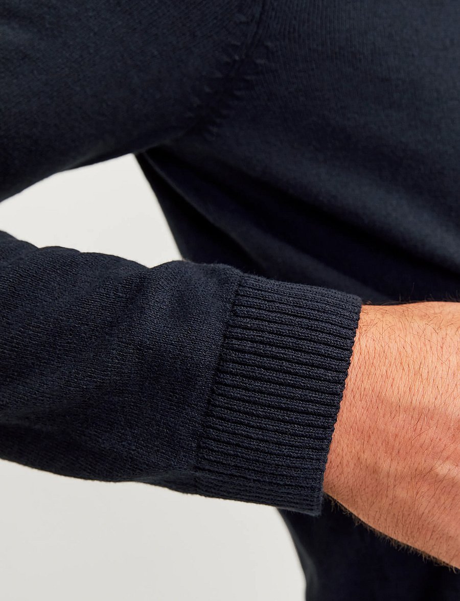 JJ REBEL - JREBCALLUM KNIT CREW NECK NOOS - Ümara kaelusega - navy blazer - 5
