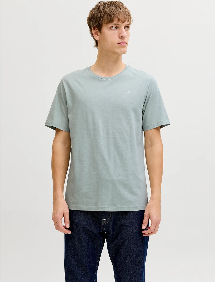 JJ REBEL - JREBREBEL LOGO TEE SS CREW NECK NOOS - aqua gray - 0