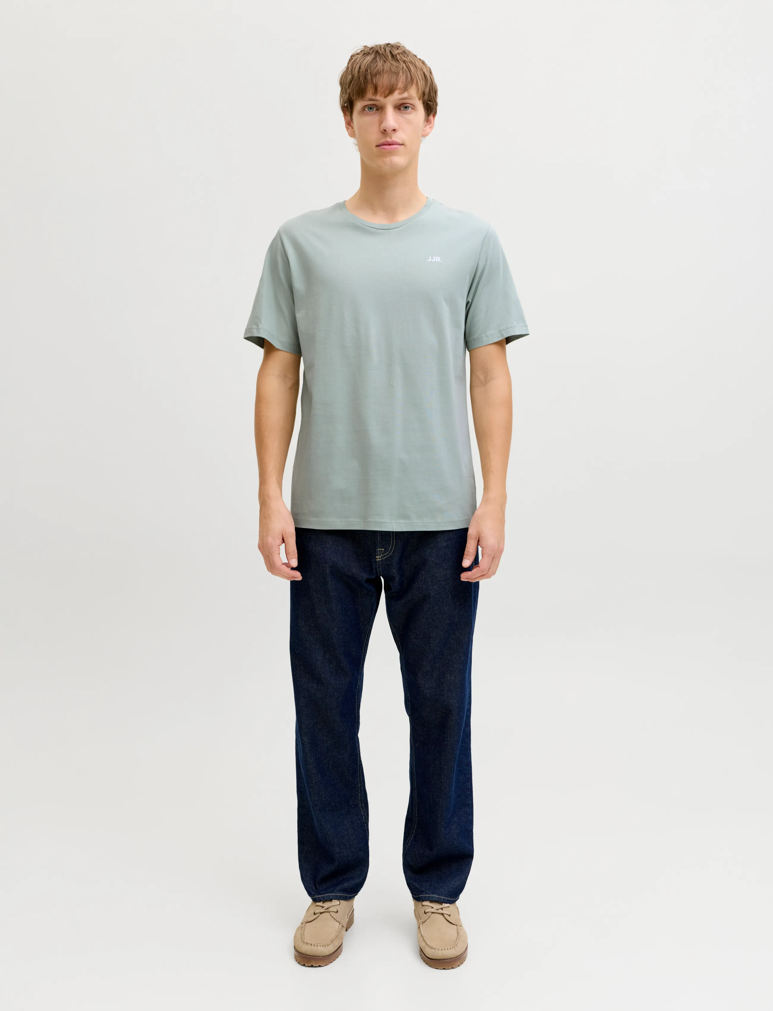 JJ REBEL - JREBREBEL LOGO TEE SS CREW NECK NOOS - die niedrigsten preise - aqua gray - 4