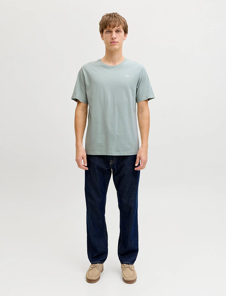 JJ REBEL - JREBREBEL LOGO TEE SS CREW NECK NOOS - aqua gray - 4