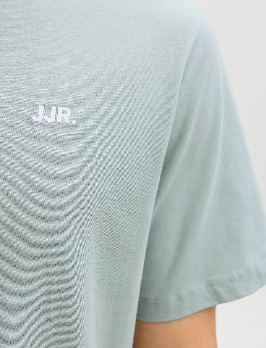 JJ REBEL - JREBREBEL LOGO TEE SS CREW NECK NOOS - aqua gray - 5
