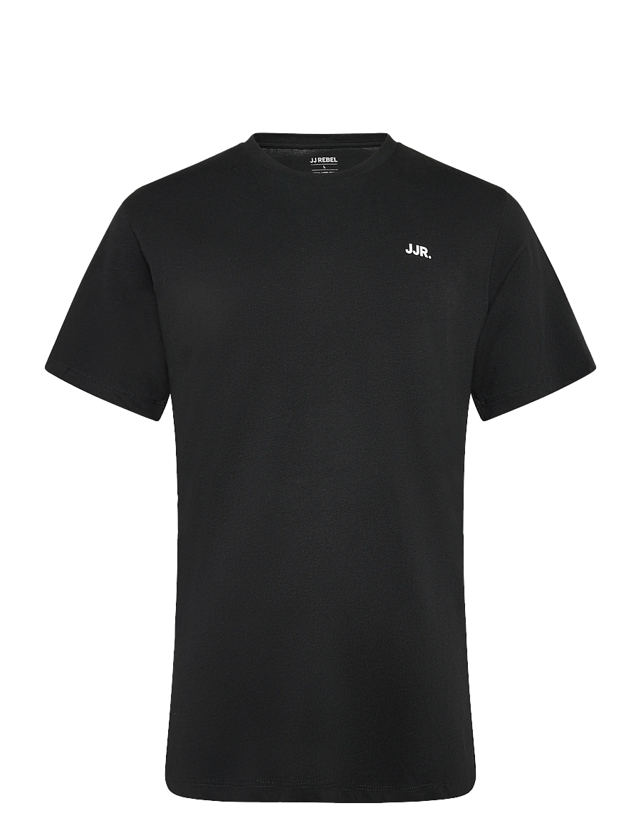 JJ REBEL - JREBREBEL LOGO TEE SS CREW NECK NOOS - lühikeste varrukatega t-särgid - black - 1